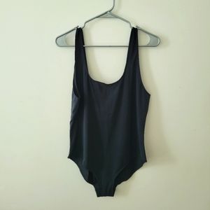 parade black easy scoop bodysuit, xl